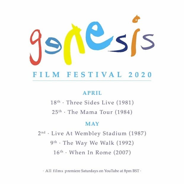 conciertos en streaming de Genesis 2020