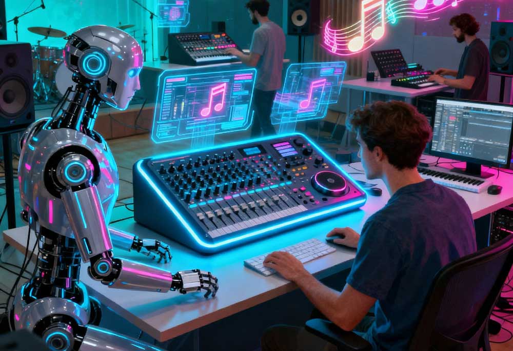 El Uso de Inteligencia Artificial en la creación musical Revolución creativa, producción y ética en la industria